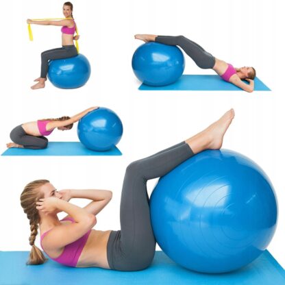 Piłka Gimnastyczna Fitness do Ćwiczeń Pilates w Ciąży Rehabilitacyjna 65 cm - obrazek 5