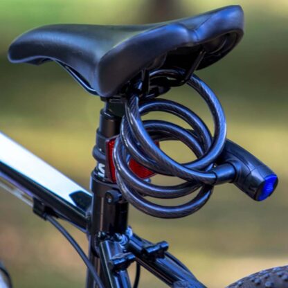 Zapięcie do Roweru Zabezpieczenie Rowerowe Linka Blokada Zapinka Łańcuch - obrazek 4