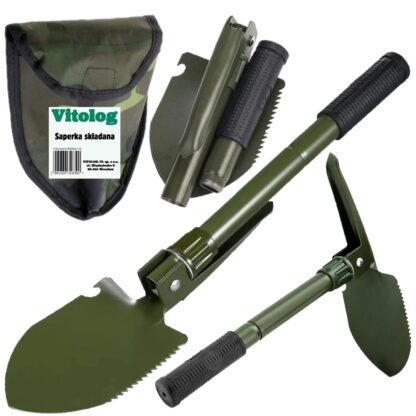 Saperka Składana Wojskowa Wielofunkcyjna Survivalowa Łopata Piła Kilof 4w1