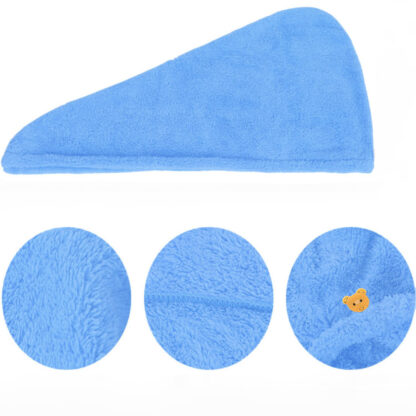 Ręcznik Turban do Suszenia Włosów na Głowę z Mikrofibry Szybkoschnący Duży - obrazek 9