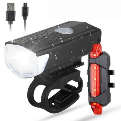 2x Lampka Rowerowa LED Przód Tył Akumulatorowa Zestaw Lampek do Roweru USB - obrazek 15