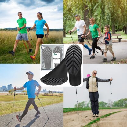 Końcówki do Kijków Nordic Walking Trekkingowych Nasadki Nóżki Raciczki Para - obrazek 5