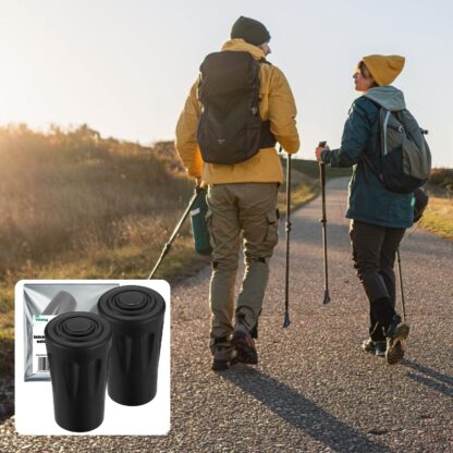 Końcówki do Kijków Nordic Walking Okrągłe 10 szt Nakładki Buciki Stopki - obrazek 3