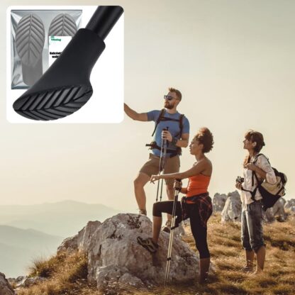 Końcówki do Kijków Nordic Walking Trekkingowych Nasadki Nóżki Raciczki Para - obrazek 3