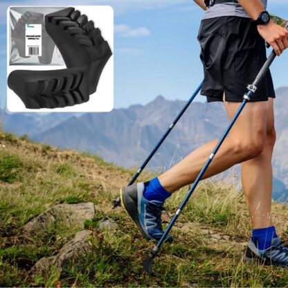 2x Gumowe Końcówki do Kijków Nordic Walking Trekkingowych Kopytka Nakładka - obrazek 6