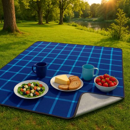 Koc Piknikowy Plażowy z Izolacją Składany Turystyczny Wodoodporny 200x150 - obrazek 8