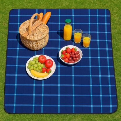 Koc Piknikowy Plażowy z Izolacją Składany Turystyczny Wodoodporny 200x150 - obrazek 5