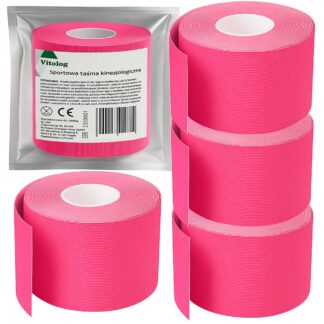 4x Kinesiotaping Tejpy Tejpa Taśma Kinezjologiczna na Bark Kolano Twarz 5m