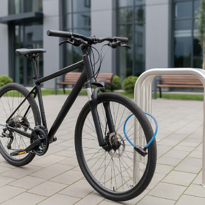 Zapięcie rowerowe zabezpieczenie do roweru linka blokada rowerowa kluczyk - obrazek 2