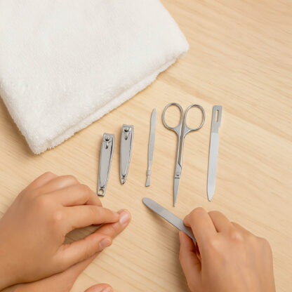 Zestaw Manicure Pedicure Paznokci Obcinaczki cążki Nożyczki Kopytko Pilnik - obrazek 4