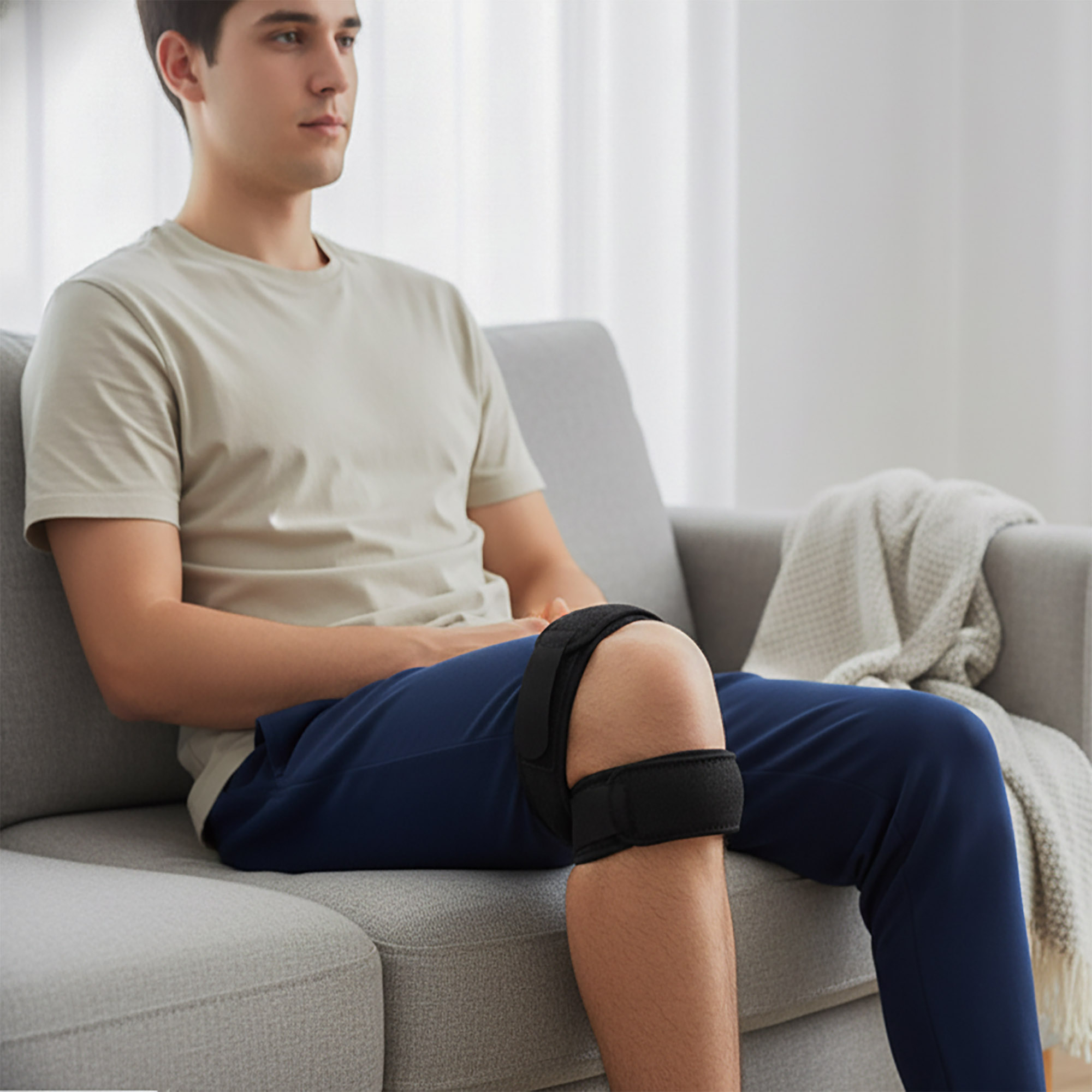 Stabilizator Kolana Rzepki Opaska Elastyczna na Kolano Usztywniacz Ściągacz 3 Stabilizator Kolana Rzepki Opaska Elastyczna na Kolano Usztywniacz Ściągacz - obrazek 3