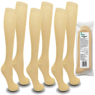 3-pack Podkolanówki Skarpety Kompresyjne Uciskowe Do Biegania Samolotu Przeciw Żylakowe Na Żylaki Kolanówki L/XL