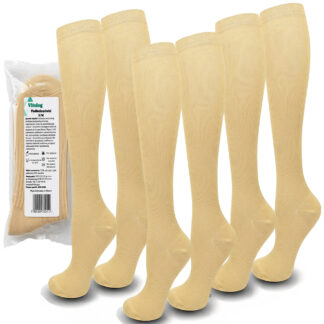 3-pack Podkolanówki Skarpety Kompresyjne Uciskowe Do Biegania Samolotu Przeciw Żylakowe Na Żylaki Kolanówki S/M