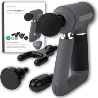 Pistolet do Masażu Masażer Wibracyjny do Ciała Mięśni Pleców Nóg 4 Głowice