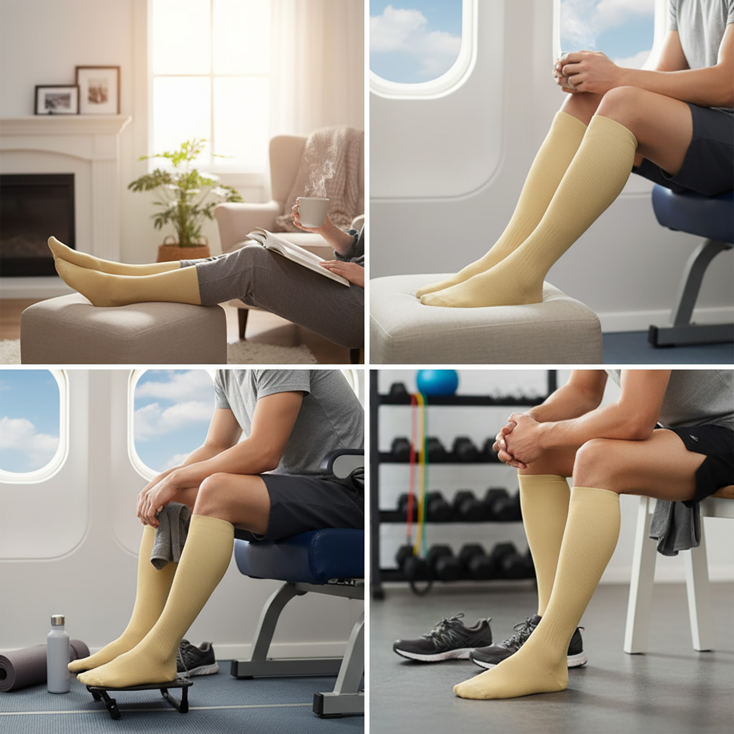 3-pack Podkolanówki Skarpety Kompresyjne Uciskowe Do Biegania Samolotu Przeciw Żylakowe Na Żylaki Kolanówki S/M 2 3-pack Podkolanówki Skarpety Kompresyjne Uciskowe Do Biegania Samolotu Przeciw Żylakowe Na Żylaki Kolanówki S/M - obrazek 2