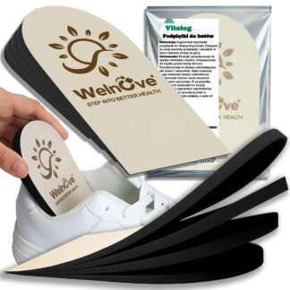 Podpiętki Podwyższające do Butów Amortyzujące Wkładki Regulowane do 2,8 cm