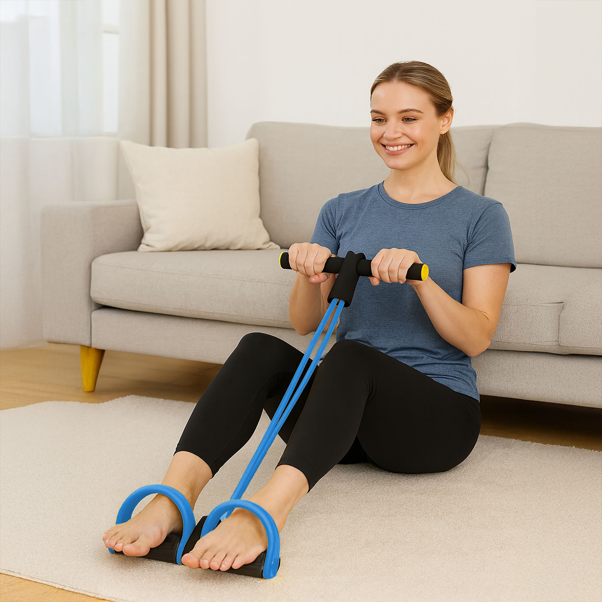 Ekspander Expander Urządzenie Przyrząd do Ćwiczeń Nóg Rąk Ud Brzucha Gumowy 4 Ekspander Expander Urządzenie Przyrząd do Ćwiczeń Nóg Rąk Ud Brzucha Gumowy - obrazek 4