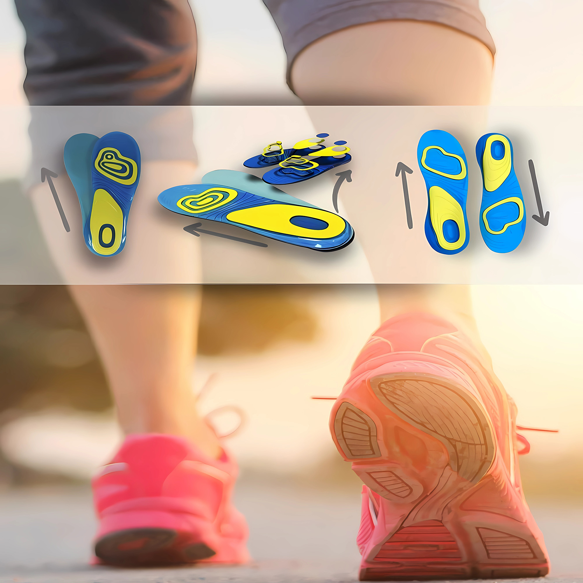 Wkładki Żelowe Ortopedyczne do Butów Przeciwpotne na Ostrogę Piętową 2 Wkładki Żelowe Ortopedyczne do Butów Przeciwpotne na Ostrogę Piętową - obrazek 2