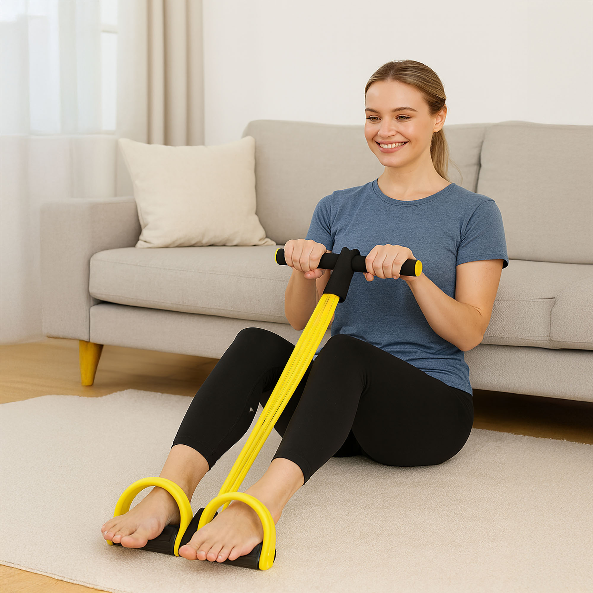 Ekspander Expander Urządzenie Przyrząd do Ćwiczeń Nóg Ud Rąk Brzucha Gumowy 6 Ekspander Expander Urządzenie Przyrząd do Ćwiczeń Nóg Ud Rąk Brzucha Gumowy - obrazek 6