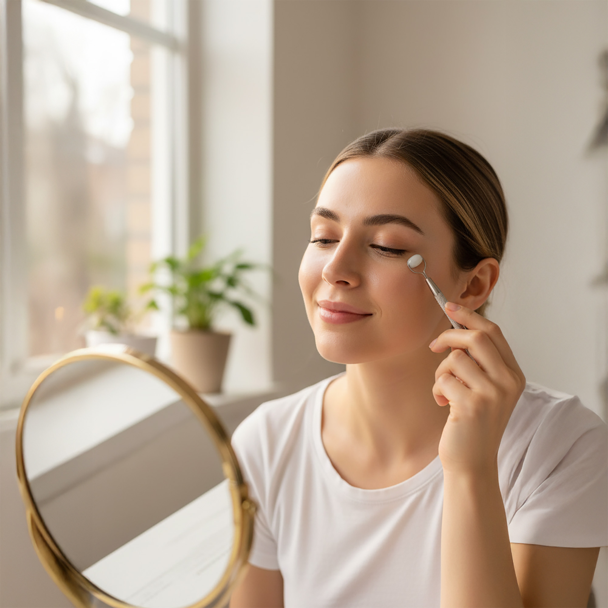 Mini Masażer do Twarzy Szyi Podbródka Ust pod Oczy Roller Rolka Gua Sha 3 Mini Masażer do Twarzy Szyi Podbródka Ust pod Oczy Roller Rolka Gua Sha - obrazek 3