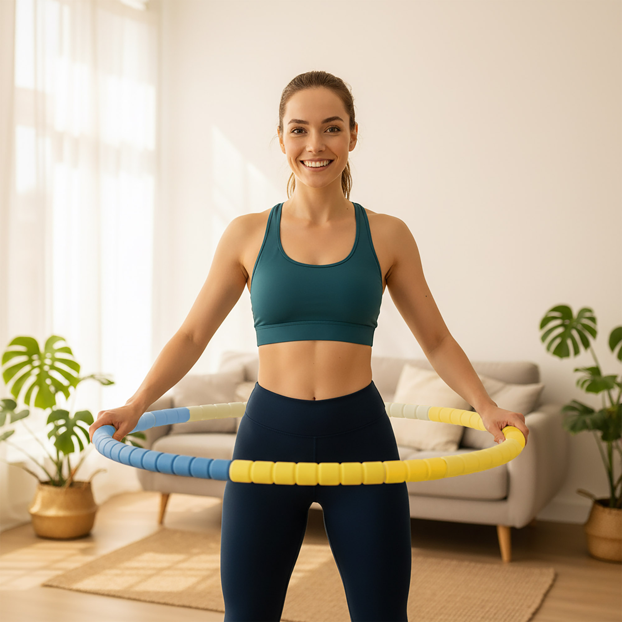 Hula Hop do Ćwiczeń Fitness na Brzuch Składane Koło Odchudzające Masujące 5 Hula Hop do Ćwiczeń Fitness na Brzuch Składane Koło Odchudzające Masujące - obrazek 5