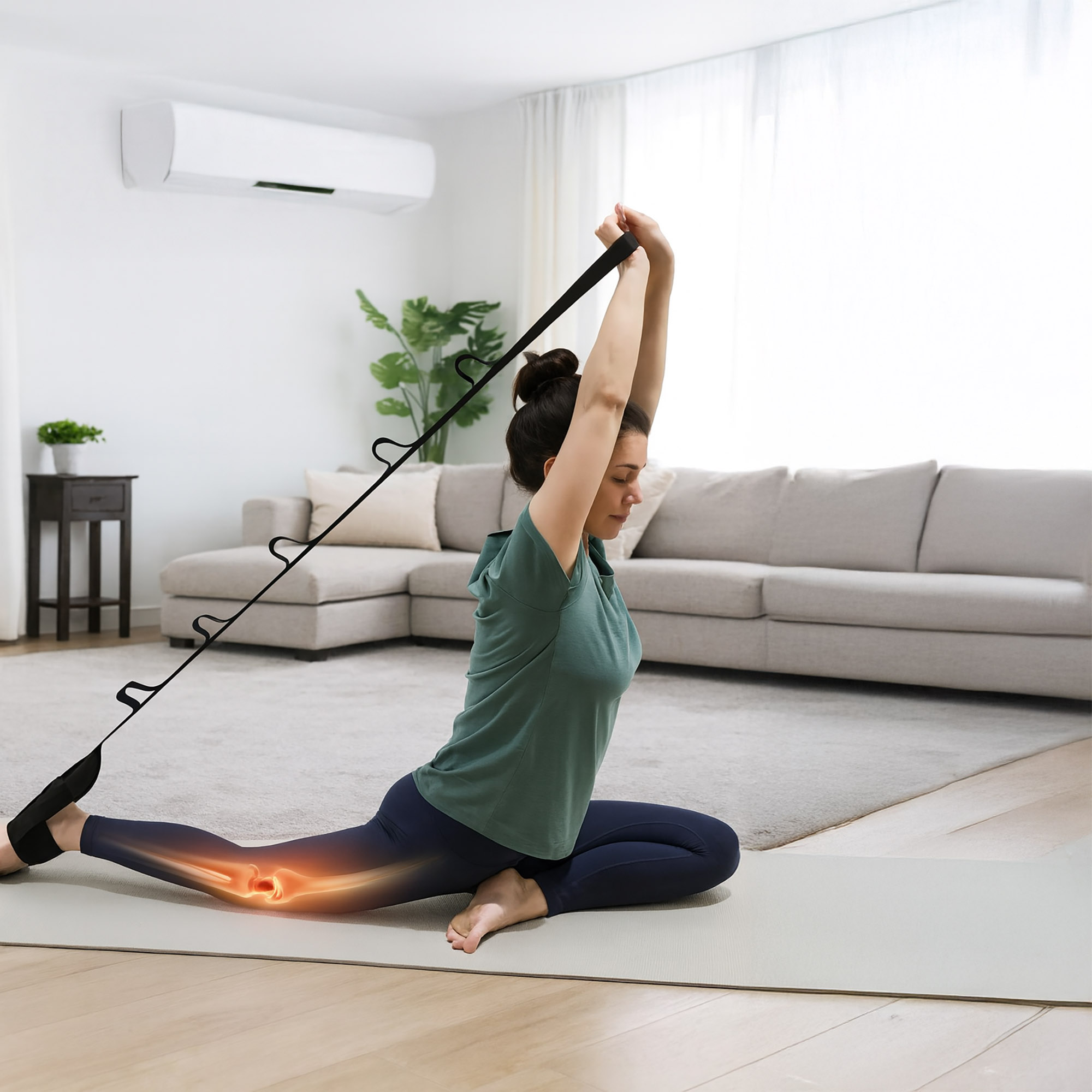 Pas Taśma do Rozciągania Mięśni Nóg Pleców Stretchingu Joga Baletu Szpagatu 4 Pas Taśma do Rozciągania Mięśni Nóg Pleców Stretchingu Joga Baletu Szpagatu - obrazek 4