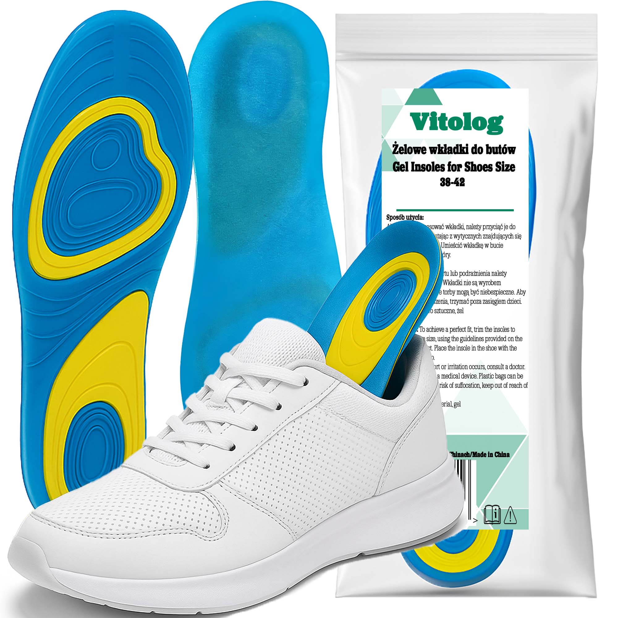 Wkładki Żelowe Ortopedyczne do Butów Przeciwpotne na Ostrogę Piętową 13 Wkładki Żelowe Ortopedyczne do Butów Przeciwpotne na Ostrogę Piętową - obrazek 13