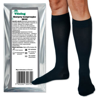 Podkolanówki Uciskowe Skarpety Kompresyjne Przeciwżylakowe na Obrzęk Żylaki