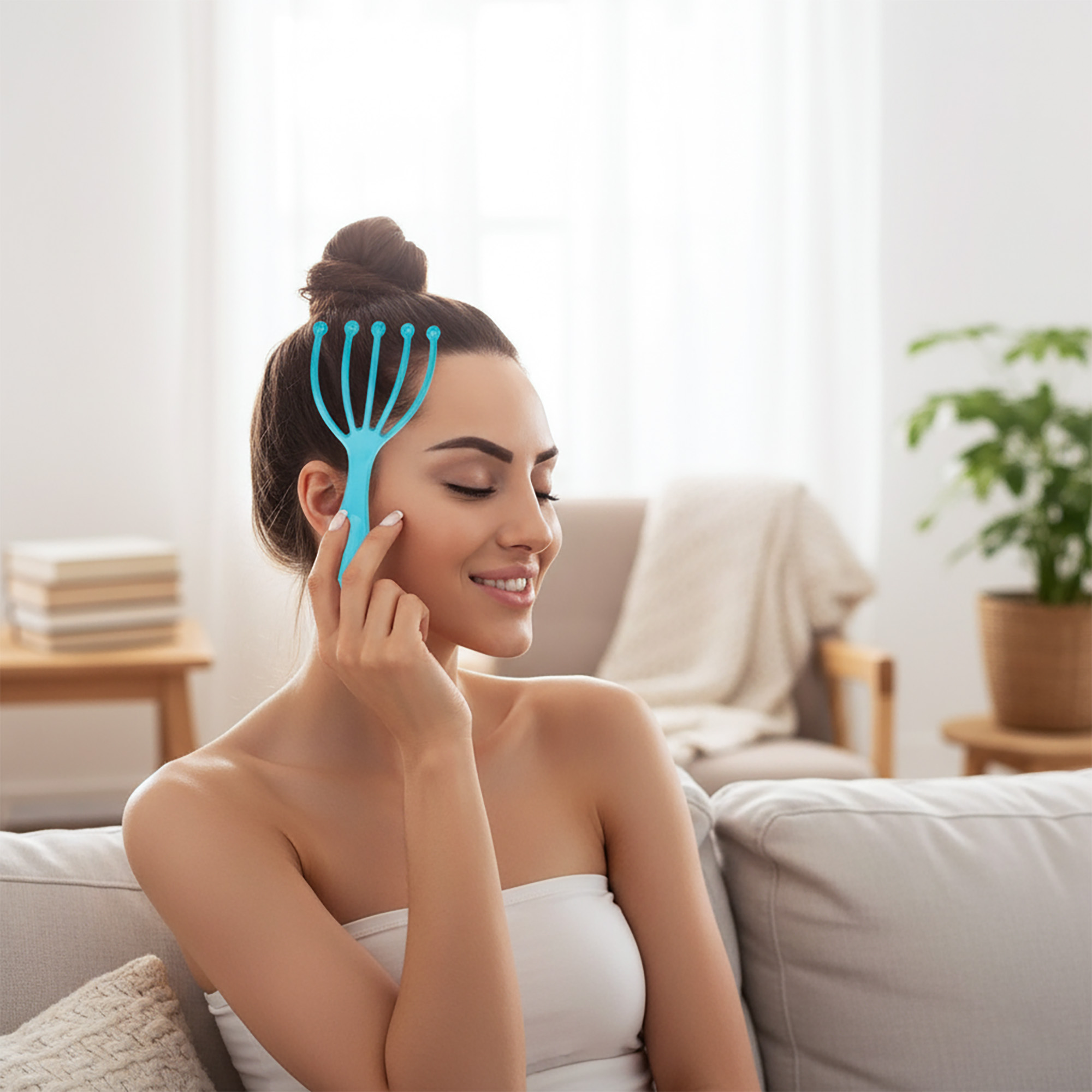 Masażer Ajurwedyjski do Skóry Głowy Włosów Wcierki Drapaczka Grabki Ręczny 6 Masażer Ajurwedyjski do Skóry Głowy Włosów Wcierki Drapaczka Grabki Ręczny - obrazek 6