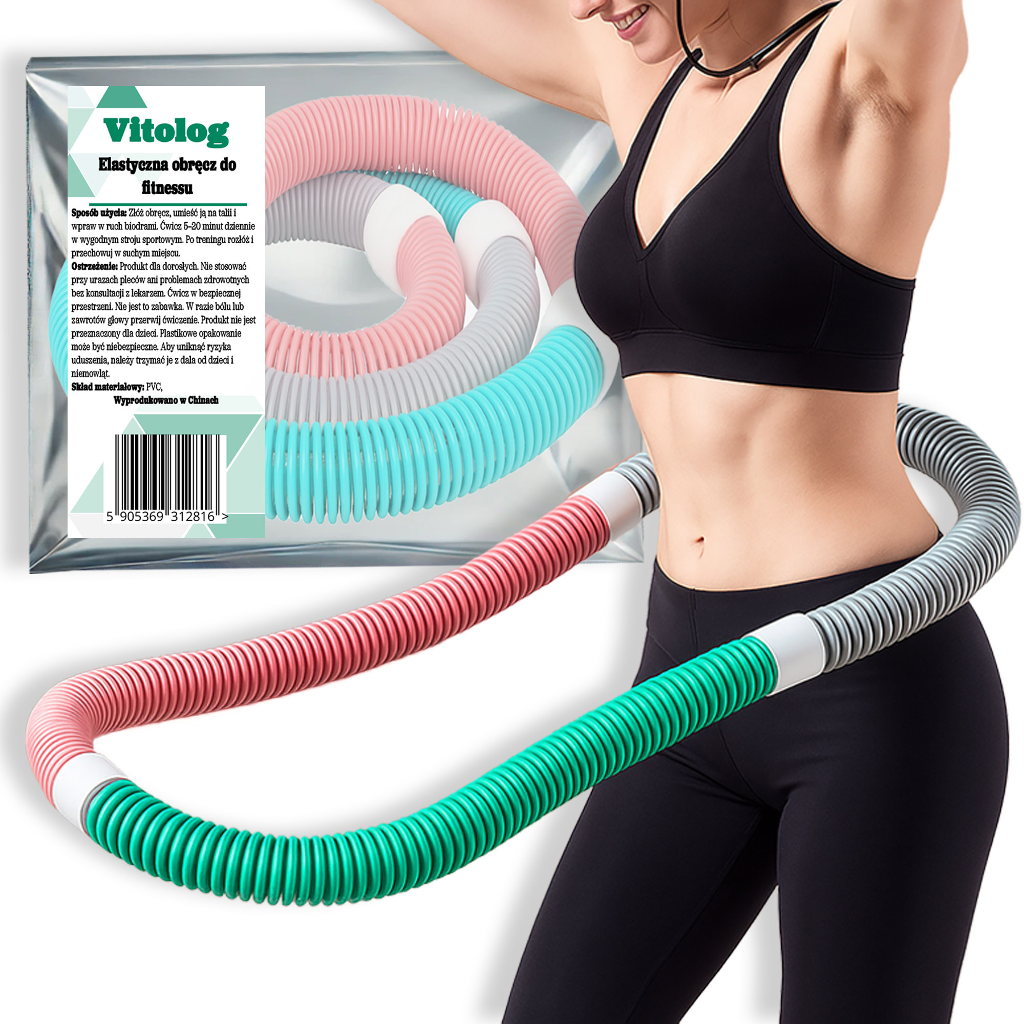 Hula Hop Z Obciążeniem Odchudzające Składane Koło Do Ćwiczeń Fitness Smart 1 Hula Hop Z Obciążeniem Odchudzające Składane Koło Do Ćwiczeń Fitness Smart