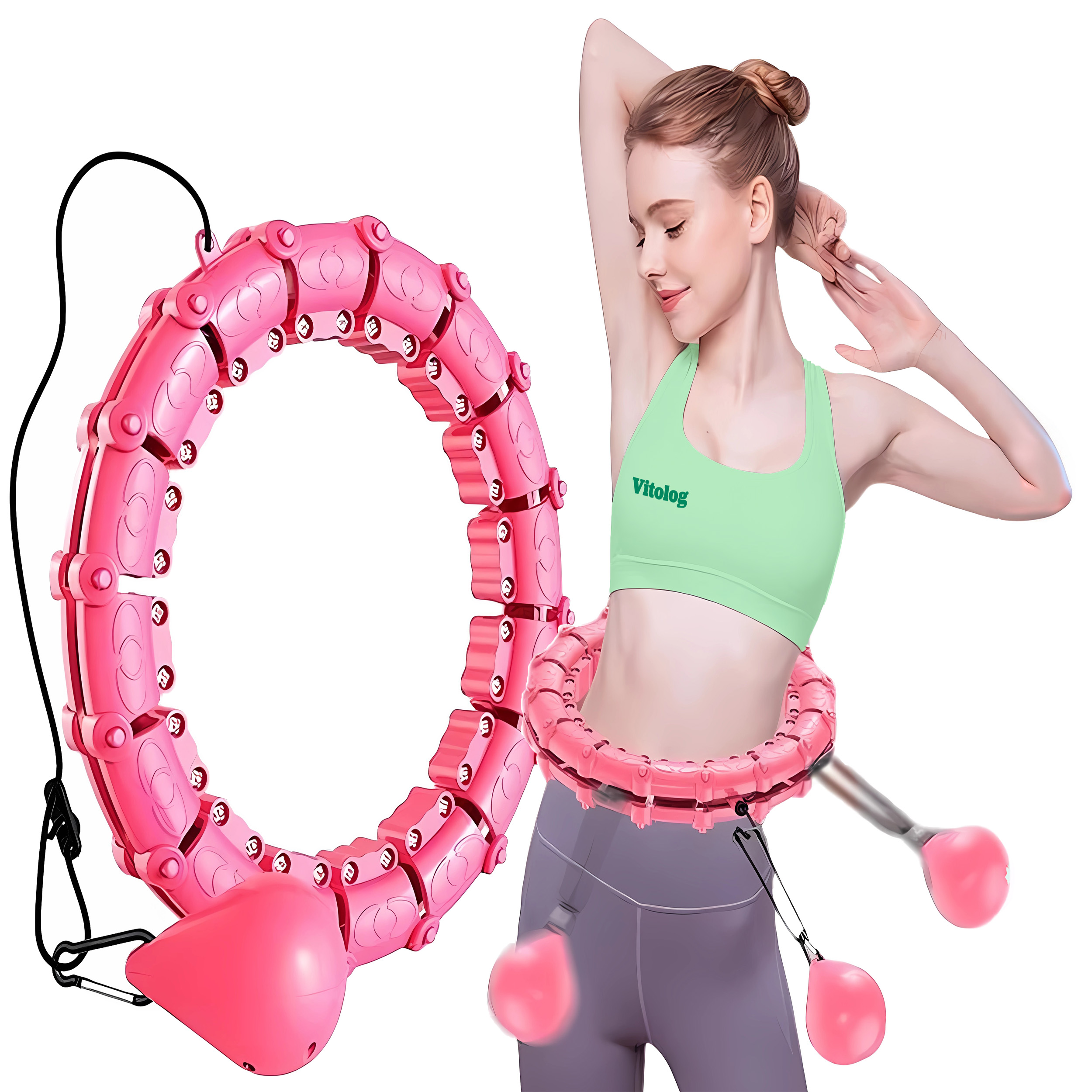 Hula Hop Odchudzający z Obciążnikiem Kulką Wypustkami Obciążeniem Smart 1 Hula Hop Odchudzający z Obciążnikiem Kulką Wypustkami Obciążeniem Smart