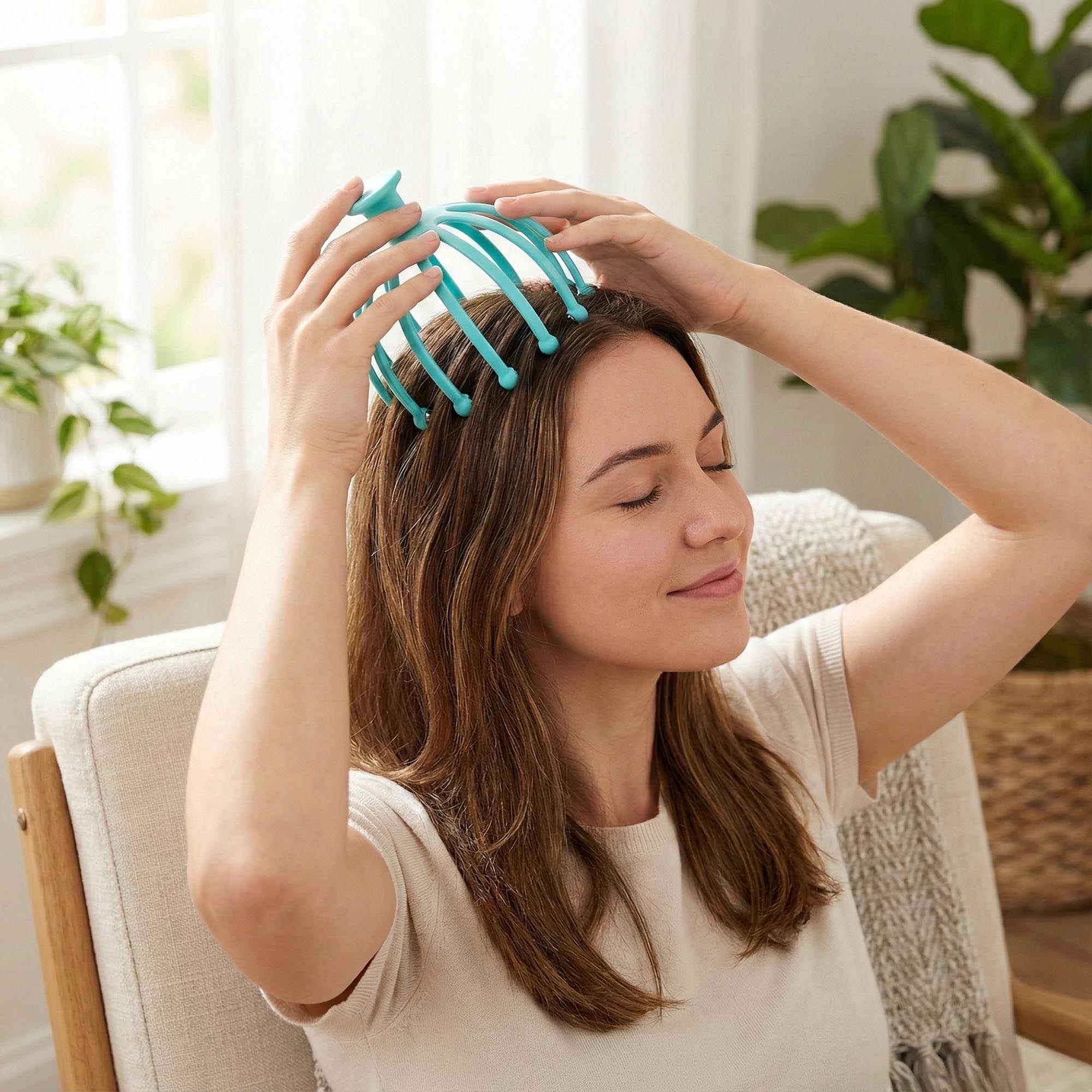 Masażer do Skóry Głowy Wcierki Skalpu Relaksujący Grabki na Porost Włosów 4 Masażer do Skóry Głowy Wcierki Skalpu Relaksujący Grabki na Porost Włosów - obrazek 4