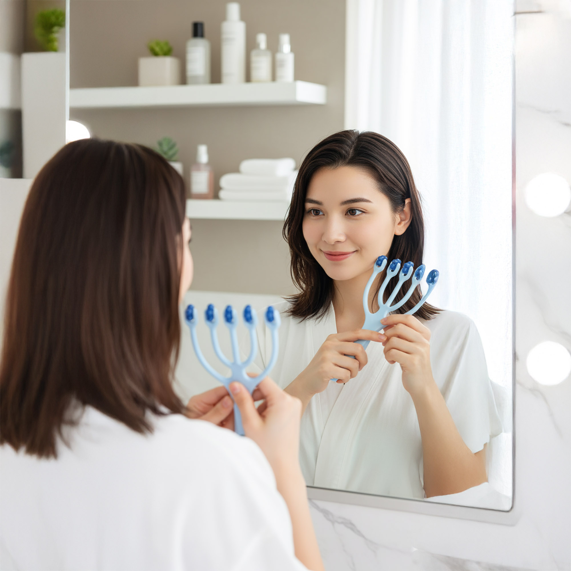 Masażer Do Skóry Głowy Włosów Drapaczka Grabki Masażu Skalpu Karku Ręczny 3 Masażer Do Skóry Głowy Włosów Drapaczka Grabki Masażu Skalpu Karku Ręczny - obrazek 3