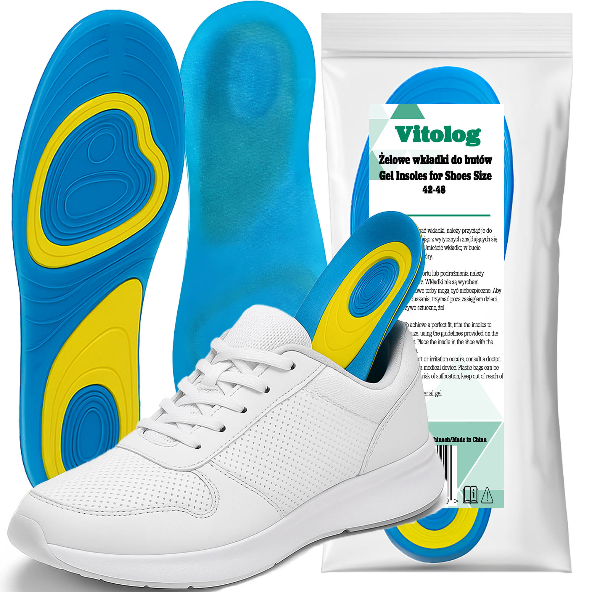 Wkładki Żelowe Ortopedyczne do Butów Przeciwpotne na Ostrogę Piętową 12 Wkładki Żelowe Ortopedyczne do Butów Przeciwpotne na Ostrogę Piętową - obrazek 12