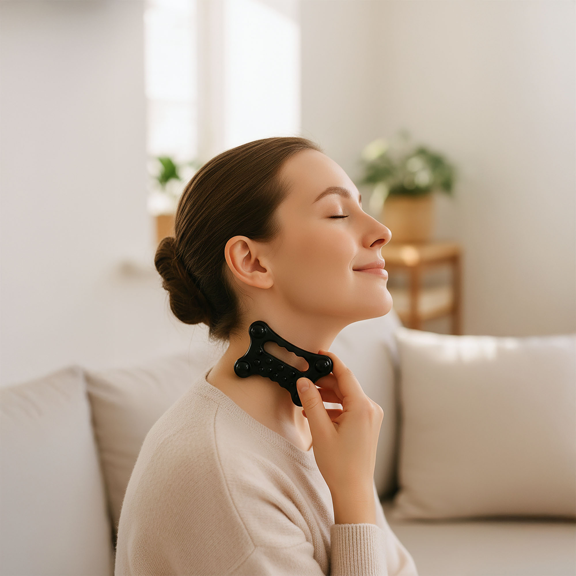 Masażer Do Twarzy Pod Oczy Podbródka Szyi Do Masowania Ciała Płytka Gua Sha 3 Masażer Do Twarzy Pod Oczy Podbródka Szyi Do Masowania Ciała Płytka Gua Sha - obrazek 3