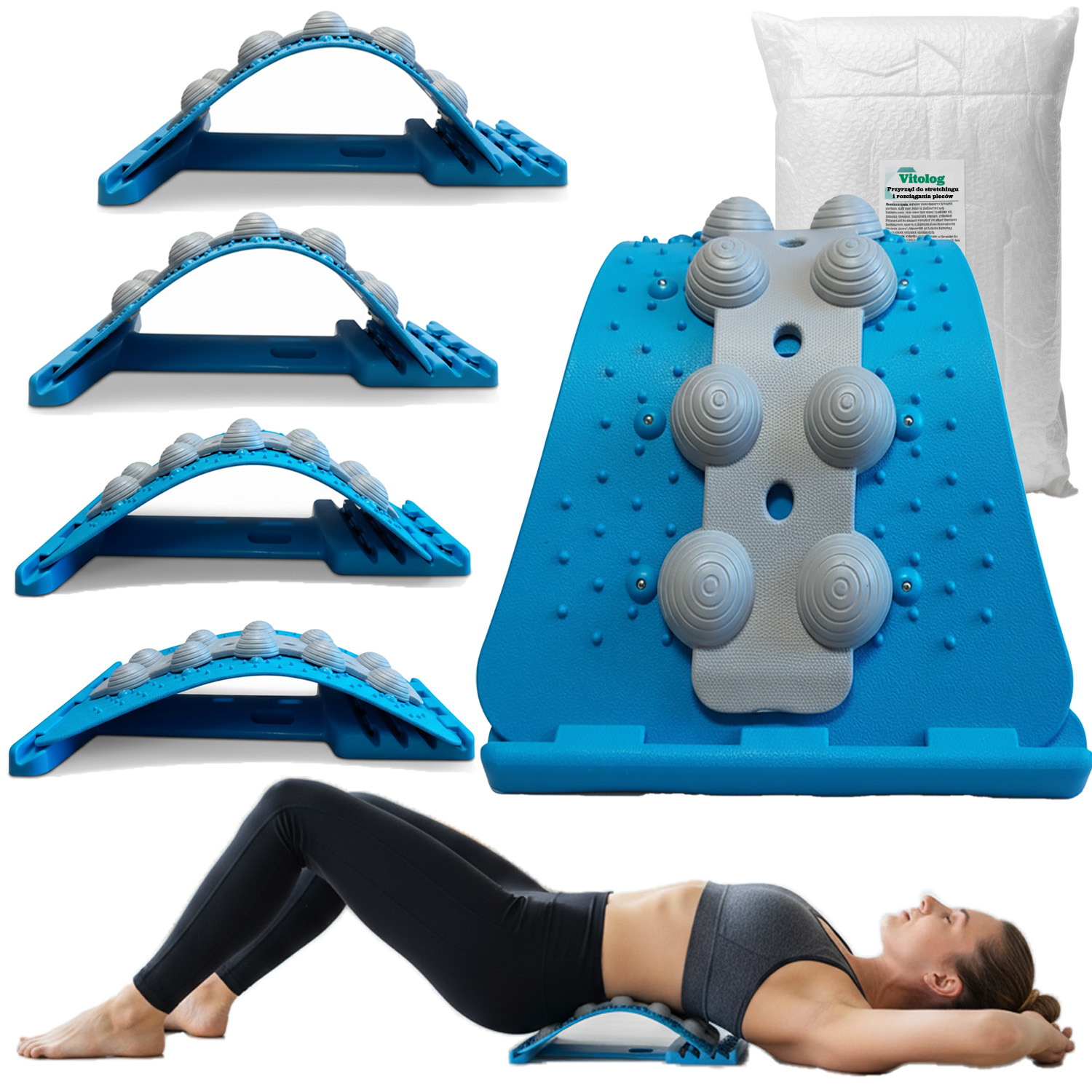 Przyrząd do Rozciągania Masażu Pleców Karku Masażer do Kręgosłupa Ramion 1 Przyrząd do Rozciągania Masażu Pleców Karku Masażer do Kręgosłupa Ramion