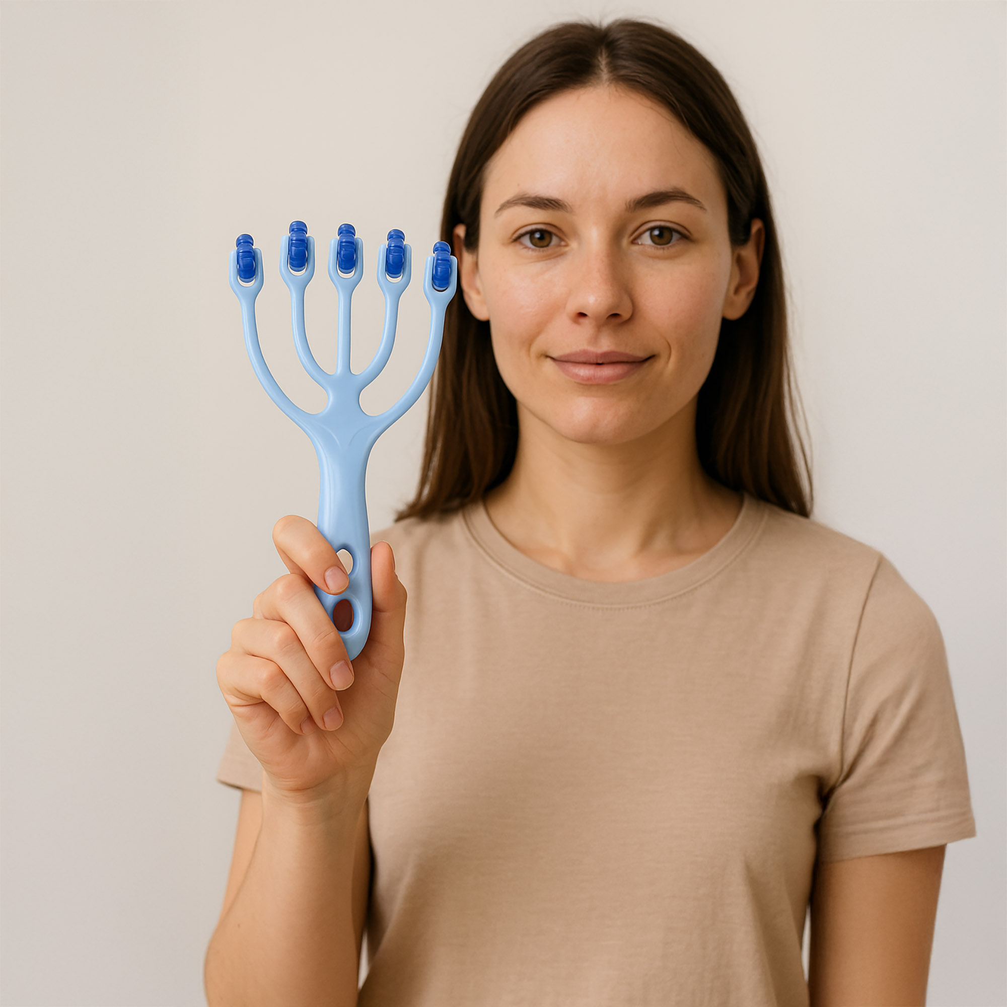 Masażer Do Skóry Głowy Włosów Drapaczka Grabki Masażu Skalpu Karku Ręczny 5 Masażer Do Skóry Głowy Włosów Drapaczka Grabki Masażu Skalpu Karku Ręczny - obrazek 5