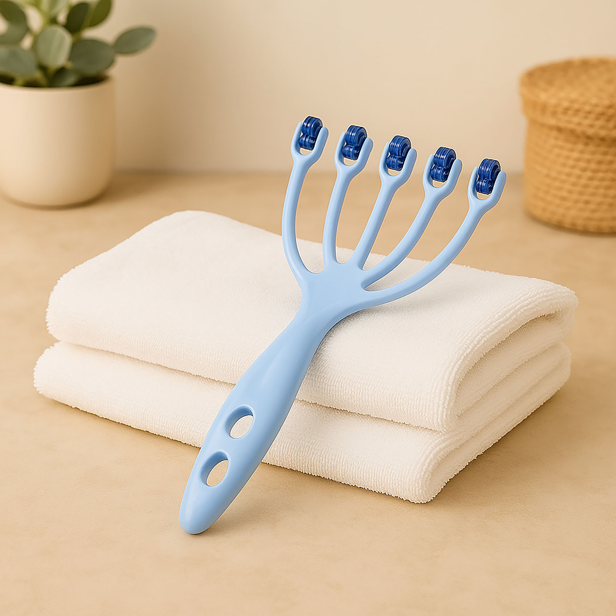 Masażer Do Skóry Głowy Włosów Drapaczka Grabki Masażu Skalpu Karku Ręczny 9 Masażer Do Skóry Głowy Włosów Drapaczka Grabki Masażu Skalpu Karku Ręczny - obrazek 9