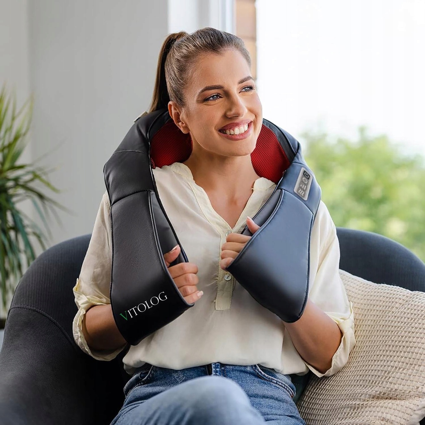 Masażer SHIATSU PRO do Masażu Ciała Pleców Karku Szyi Nóg Poduszka Masująca 4 Masażer SHIATSU PRO do Masażu Ciała Pleców Karku Szyi Nóg Poduszka Masująca - obrazek 4