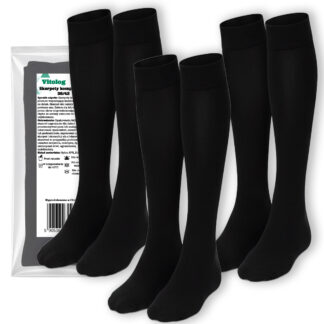 3 Pary Podkolanówki Uciskowe Skarpety Kompresyjne Przeciwżylakowe na Żylaki