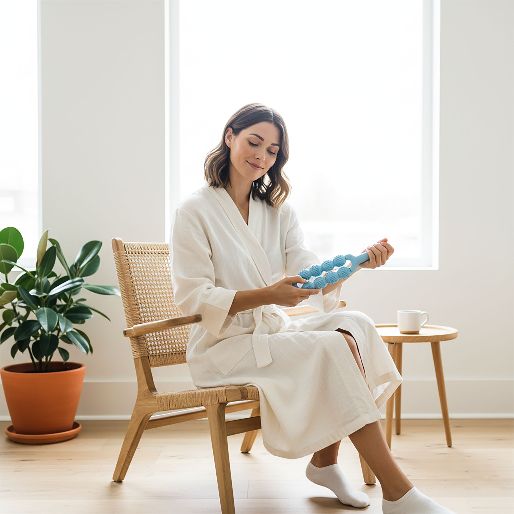 Roller Wałek do Masażu Pleców Karku Ramion Masażer Brzucha Nóg na Cellulit 3 Roller Wałek do Masażu Pleców Karku Ramion Masażer Brzucha Nóg na Cellulit - obrazek 3