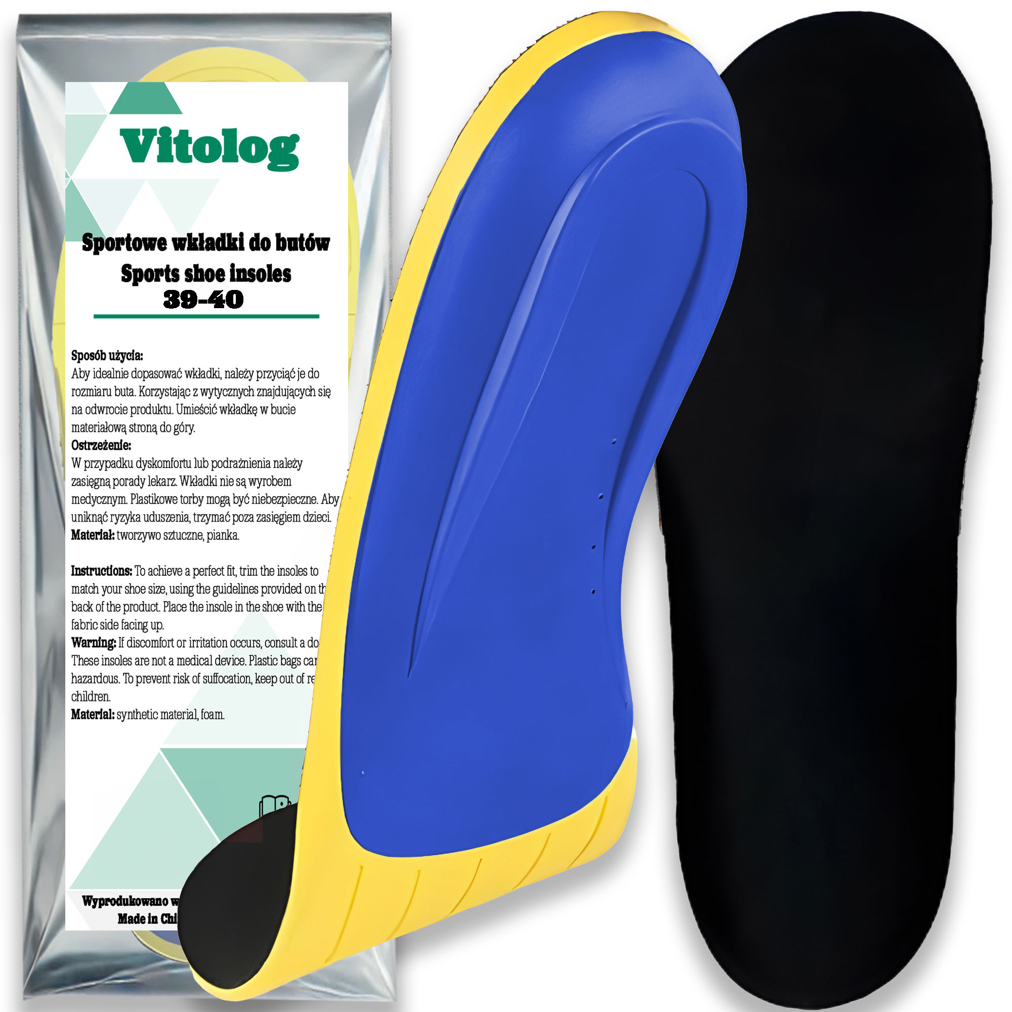 Wkładki do Butów Ortopedyczne Supinujące na Płaskostopie Amortyzujące 3 Wkładki do Butów Ortopedyczne Supinujące na Płaskostopie Amortyzujące - obrazek 3