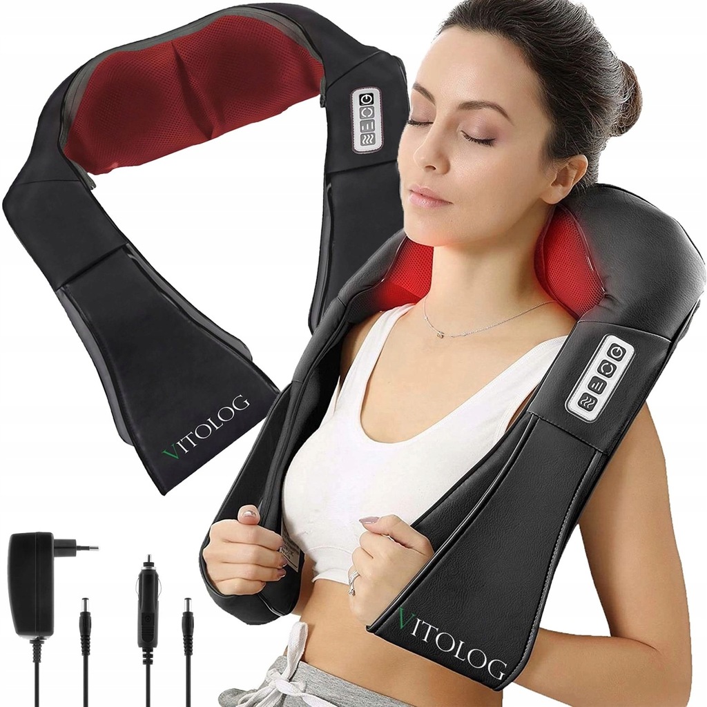 Masażer SHIATSU PRO do Masażu Ciała Pleców Karku Szyi Nóg Poduszka Masująca 1 Masażer SHIATSU PRO do Masażu Ciała Pleców Karku Szyi Nóg Poduszka Masująca