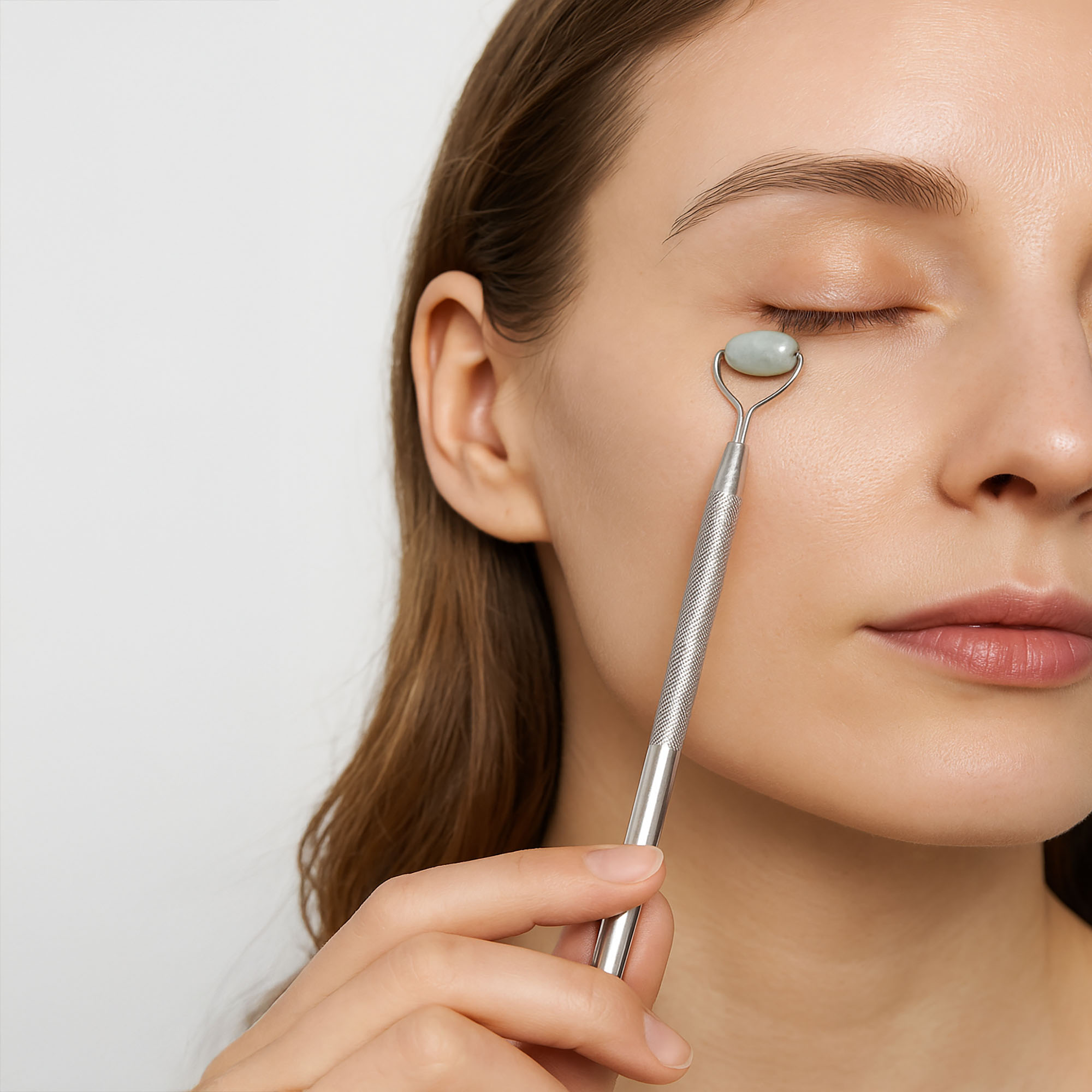 Mini Masażer do Twarzy Szyi Podbródka Ust pod Oczy Roller Rolka Gua Sha 5 Mini Masażer do Twarzy Szyi Podbródka Ust pod Oczy Roller Rolka Gua Sha - obrazek 5