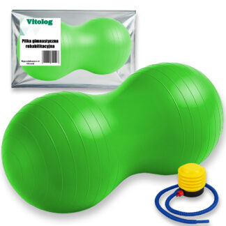 Piłka Rehabilitacyjna Gimnastyczna Do Ćwiczeń Fasolka Orzeszek Fitness Jogi 90x40 z Pompką