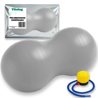 Piłka Rehabilitacyjna Gimnastyczna Do Ćwiczeń Fasolka Orzeszek Fitness Jogi 90x40 z Pompką