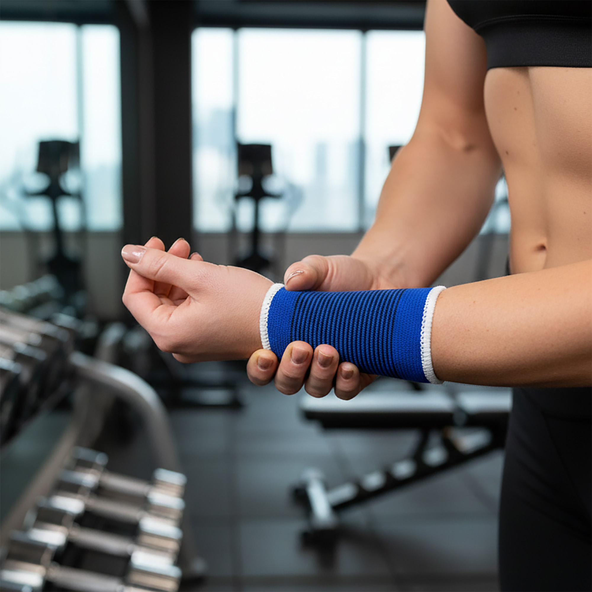 2x Opaska na Nadgarstek Uciskowa Stabilizator Nadgarstka Dłoni na Dłoń Rękę Elastyczna na Siłownię Sportowa 2 2x Opaska na Nadgarstek Uciskowa Stabilizator Nadgarstka Dłoni na Dłoń Rękę Elastyczna na Siłownię Sportowa - obrazek 2