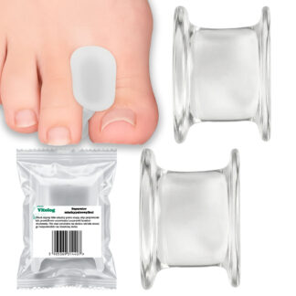 2x Żelowy Klin Międzypalcowy Separator Palców Stóp Klin Osłonka Nakładka na Zachodzące Palce Haluksy
