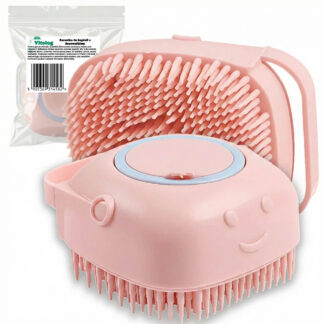 Myjka do Kąpieli Silikonowa Antybakteryjna Szczotka do Mycia Ciała Masażu z Dozownikiem