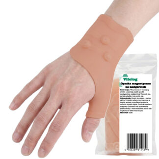 Opaska Magnetyczna na Nadgarstek Dłoń Stabilizator Nadgarstka z 6 Magnesami Elastyczna Żelowa Kompresyjna